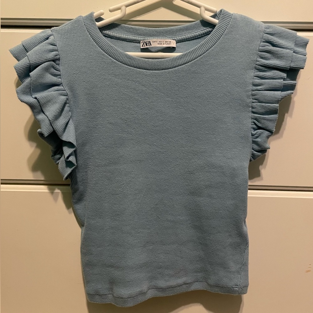 Zara Ruffle Crop Top - Picture 2 of 2